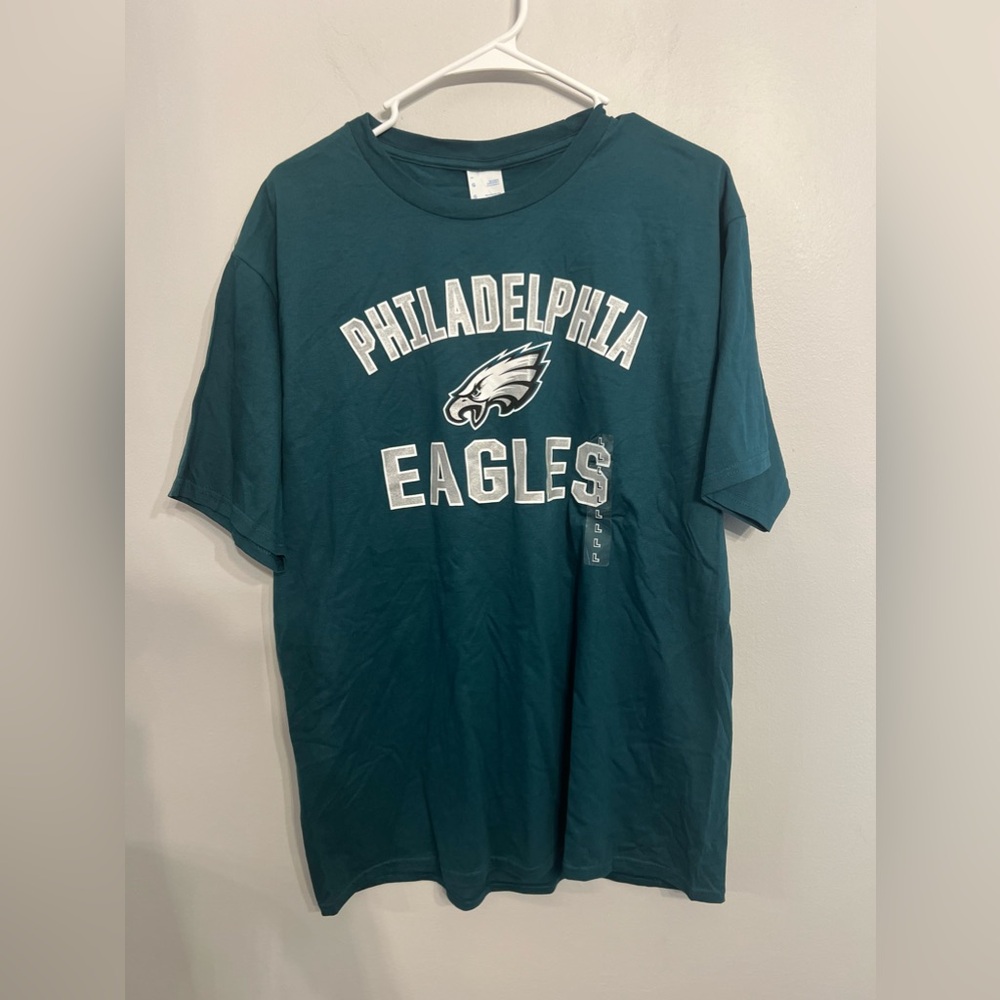 Fanatics Philadelphia Eagles‎ Football Silver Glitter Letters Men’s L NWT